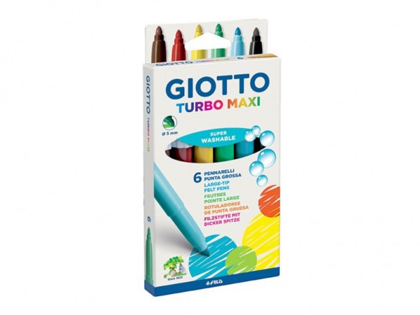 MARCADORES GIOTTO TURBO MAXI x6unid - GIOTTO / LYRA / DAS