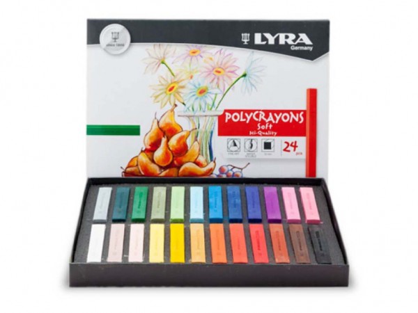 TIZA PASTEL LYRA POLYCRAYONS x24 - GIOTTO / LYRA / DAS