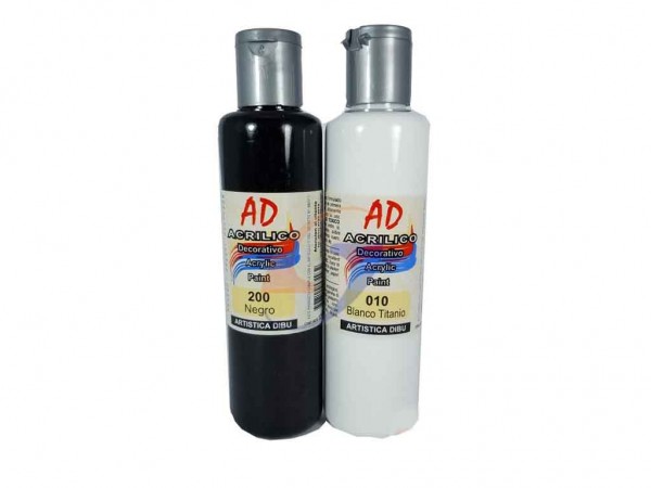 ACRILICOS AD 010/BLANCO TITANIO 120ML - ARTISTICA DIBU - AD