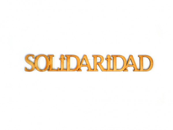 PALABRA SOLIDARIDAD 3x23cm 3mm - IND DEL ARTE / CORTE LASER