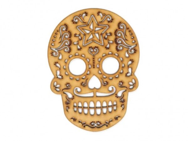 CALAVERA CALADA N2/BIGOTE 1cm 5mm - IND DEL ARTE / CORTE LASER