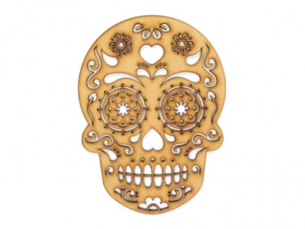 CALAVERA CALADA N1/CORAZON 31cm 5mm - IND DEL ARTE / CORTE LASER