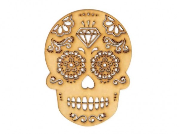 CALAVERA CALADA N3/DIAMANTE 31cm 5mm - IND DEL ARTE / CORTE LASER