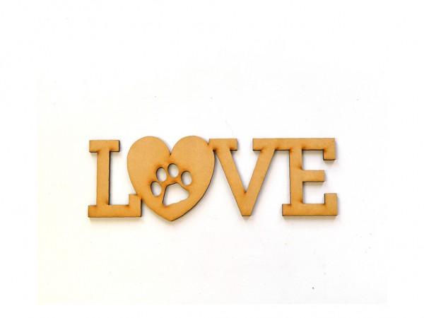 LOVE PET (11x31cm) - IND DEL ARTE / CORTE LASER