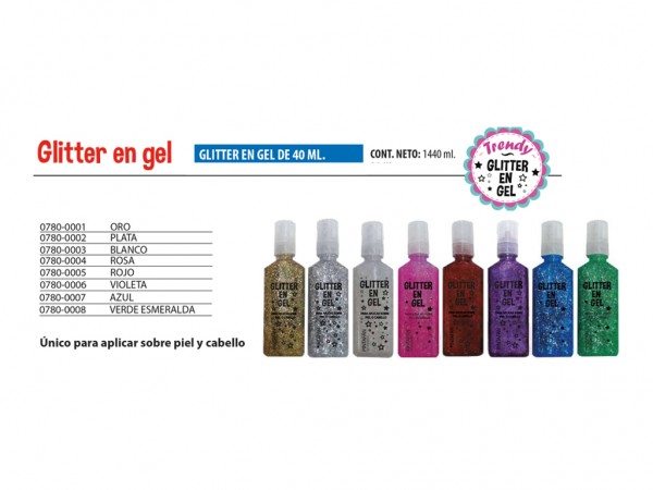 GLITTER EN GEL x40ml - PINTAFAN CREATIVA