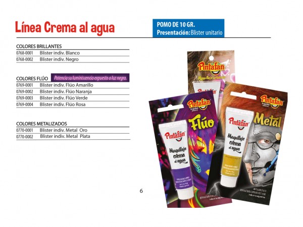MAQUILLAJE CREMA BLANCO  10gr - PINTAFAN CREATIVA
