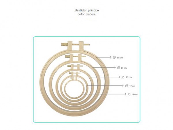 BASTIDOR BORDADO PLASTICO 13cm - CBX