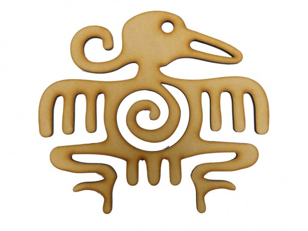 CTE LASER E04/PAJARO ETNICO 12cm - IND DEL ARTE / CORTE LASER
