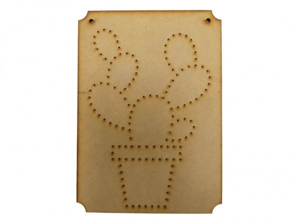 STRING ART CACTUS N1 15x21cm 5mm - IND DEL ARTE / CORTE LASER