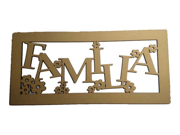 CUADRO FAMILIA  (21x45cm) 5mm - IND DEL ARTE / CORTE LASER