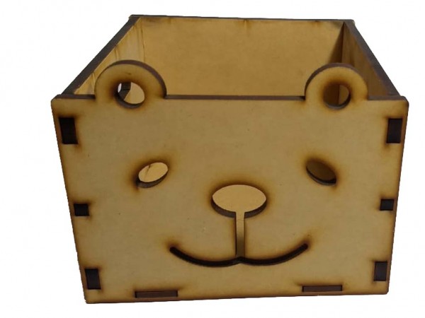 CAJON ANIM/OSO (15x15x18cm) 5mm - IND DEL ARTE / CORTE LASER