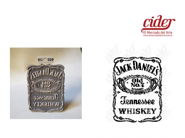 SELLOS SC029/JACK DANIELS 11x15cm - IND DEL ARTE / CORTE LASER