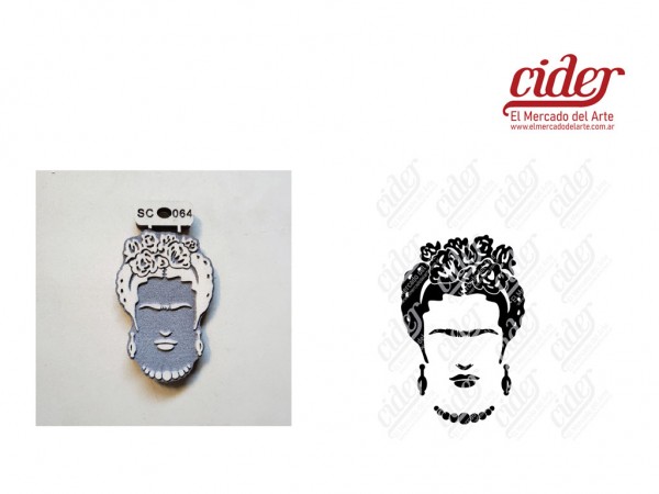SELLOS SC064/FRIDA 7x11cm - IND DEL ARTE / CORTE LASER