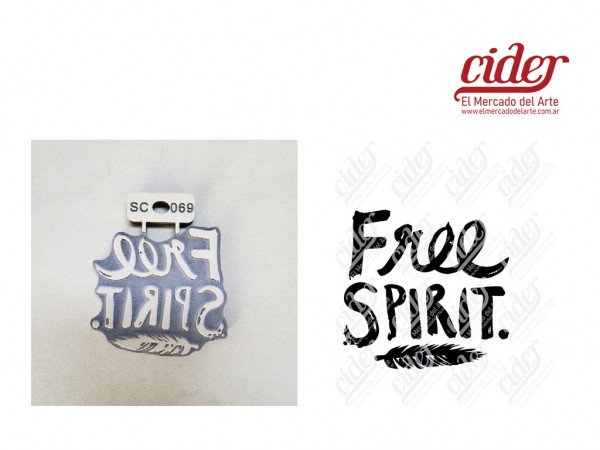 SELLOS SC069/FREE SPIRIT 9cm - IND DEL ARTE / CORTE LASER
