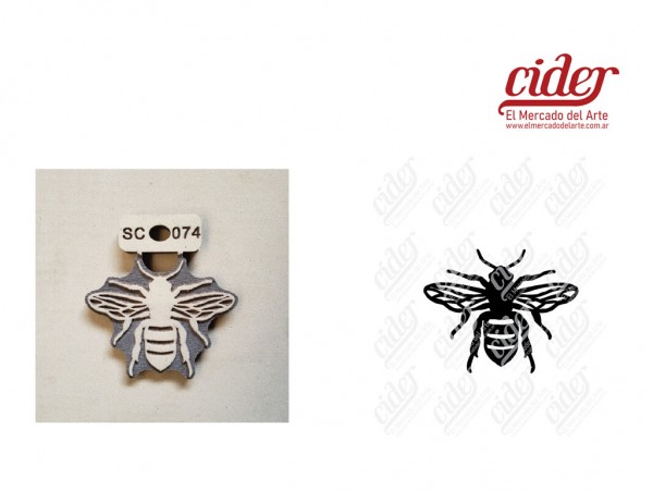 SELLOS SC074/ABEJA VINTAGE 6x8cm - IND DEL ARTE / CORTE LASER