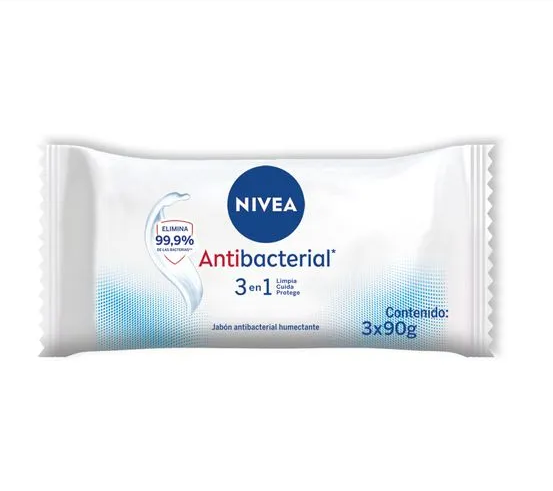 NIVEA JABON ANTIBACTERIAL 3x90g - LIMPIEZA Y QUIMICOS CIDER
