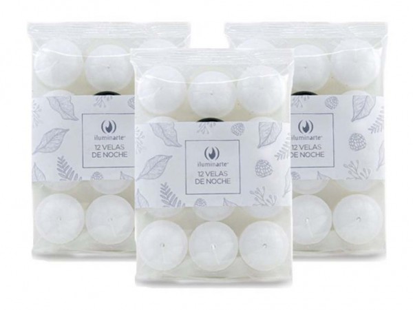VELAS NOCHE  x12 COLORES SURTIDOS - VELAS DE LOS MILAGROS