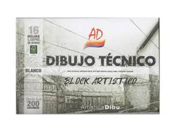 BLOCK DIBUJO TECNICO 200g 16.5x24.5cm AD - ARTISTICA DIBU - AD