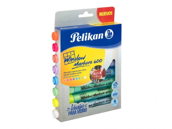 MARCADORES PELIKAN PARA VIDRIO x8 unid - PELIKAN