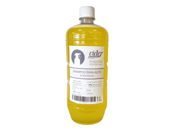 SHAMPOO p/AUTO EXTRA TEFLON x1lts - LIMPIEZA Y QUIMICOS CIDER