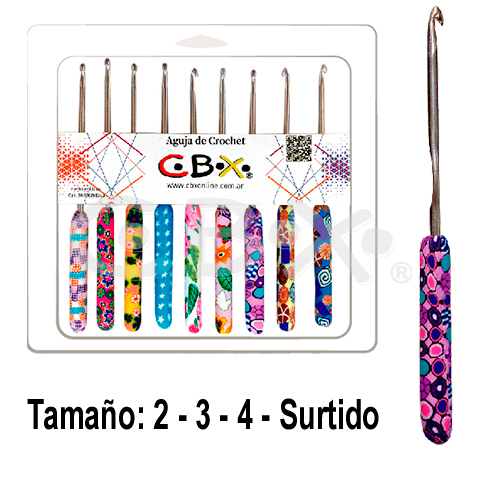 AGUJAS CBX CROCHET SURTIDAS x9 DISEÑO - CBX