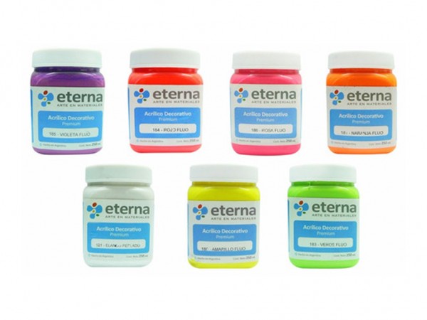 ACRILICOS ETERNA FLUO 250ml - ETERNA