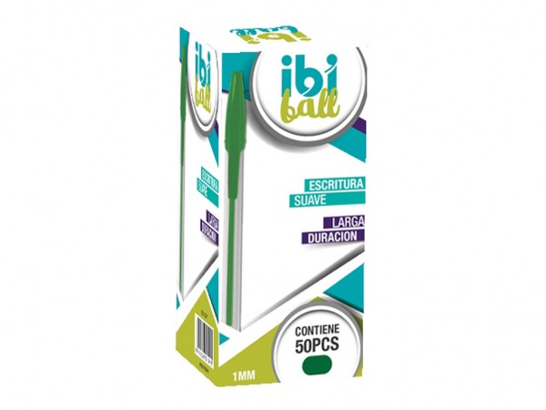 BOLIGRAFO IBI BALL 1mm VERDE - IBICO