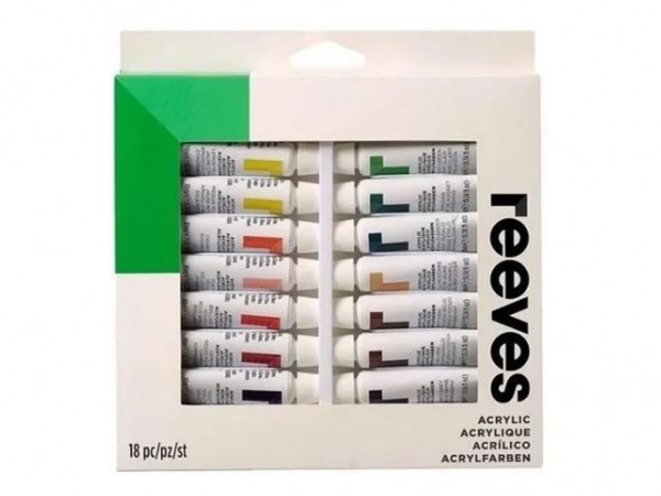 ACRILICOS REEVES EN POMO  x18 12ml c/u - REEVES