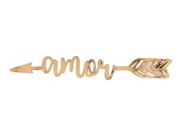 FLECHA AMOR 5x33cm 5mm - IND DEL ARTE / CORTE LASER