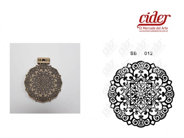 SELLOS BAJO RELIEVE SB012/MANDALA N1 - IND DEL ARTE / CORTE LASER