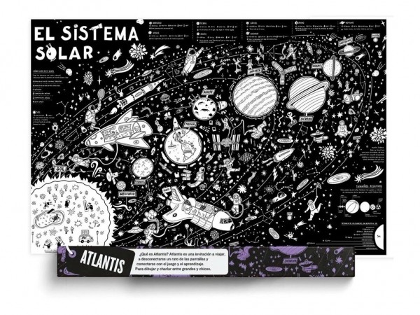 MAPAS DEL SISTEMA SOLAR 70x100cm - ATLANTIS