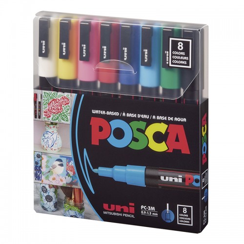 MARCADOR POSCA SET x8 3MM CLASICOS - STAEDTLER