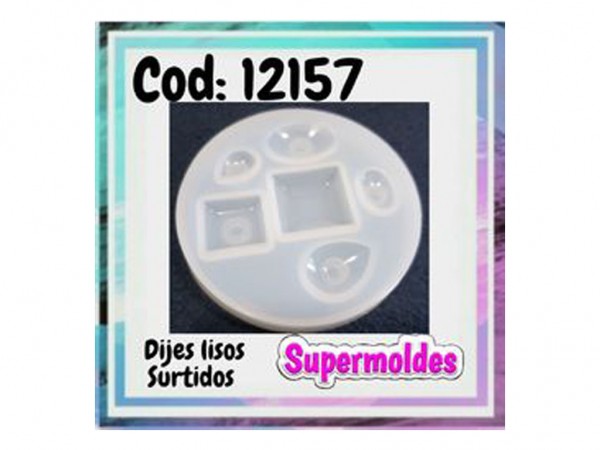 MOLDES RESINA DIJES LISOS SURTIDOS X6UNI - SUPERMOLDES