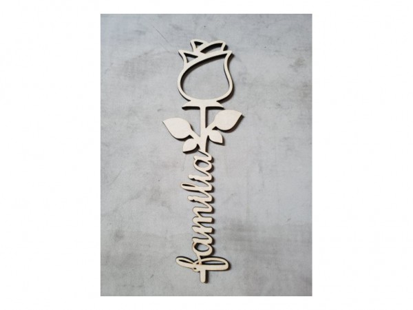 FLOR FAMILIA 11x32cm 5mm - IND DEL ARTE / CORTE LASER