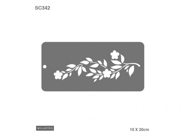 STENCIL MIL ARTES 10x20cm SC (SET 7cmx4) - MIL ARTES