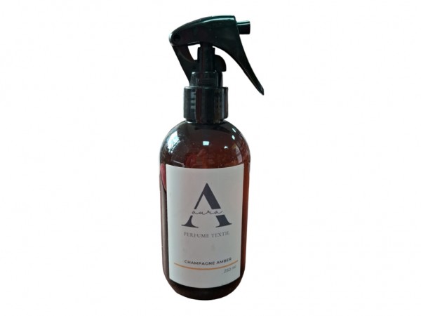PERFUME TEXTIL AURA CHAMPAGNE AMBER 250ml - LIMPIEZA Y QUIMICOS CIDER