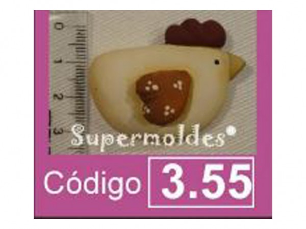 MOLDES SILICONA GALLINA 3.5 CM - SUPERMOLDES