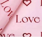 PAPEL COREANO 57X57 CM ROSA + ROJ LOVE - IBICO