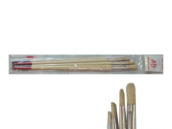 SET PINCELES D x4 CHT/RED CERDA - ARTISTICA DIBU - AD