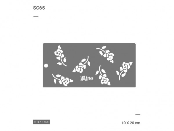 STENCIL MIL ARTES 10x20cm SC (SET 7cmx4) - MIL ARTES