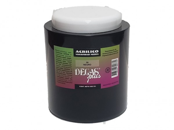 ACRILICOS DEGAS 58/NEGRO 900cc - DEGAS PLUS