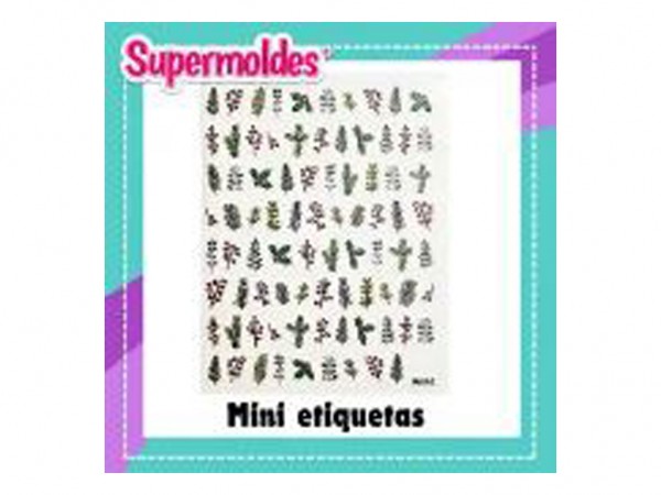 MINI ETIQUETAS AUTOADHE BOTANICO - SUPERMOLDES