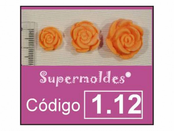 MOLDES RESINA ROSAS 3u 1cm/1.5 cm/2cm - SUPERMOLDES