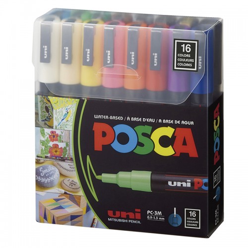 MARCADOR POSCA SET x16 3MM CLASICOS - STAEDTLER