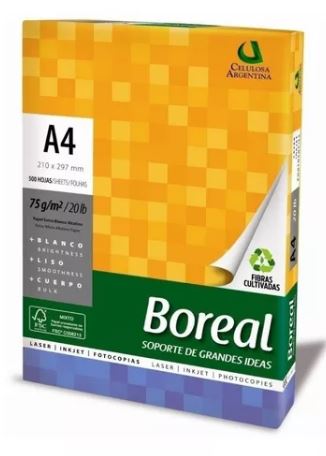 RESMA BOREAL A4 75g 500H - LIBRERIA