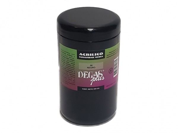 ACRILICOS DEGAS 58/NEGRO 400cc - DEGAS PLUS