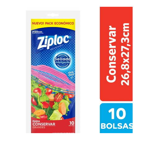 ZIPLOC BOLSA CONSERVA GRANDE 10u - LIMPIEZA Y QUIMICOS CIDER