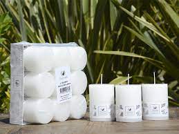 VELON DECO LINE LARGO 8x5cm x9und BLANCO - VELAS DE LOS MILAGROS