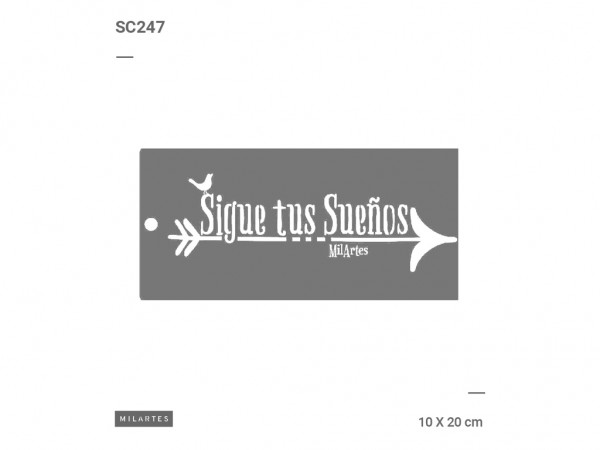 STENCIL MIL ARTES 10x20cm SC (SET 7cmx4) - MIL ARTES