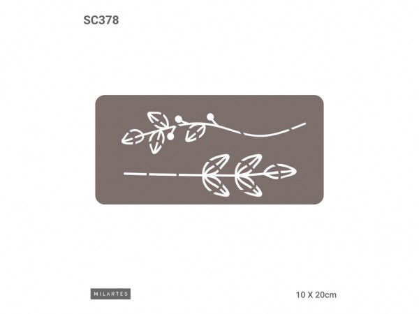 STENCIL MIL ARTES 10x20cm SC (SET 7cmx4) - MIL ARTES